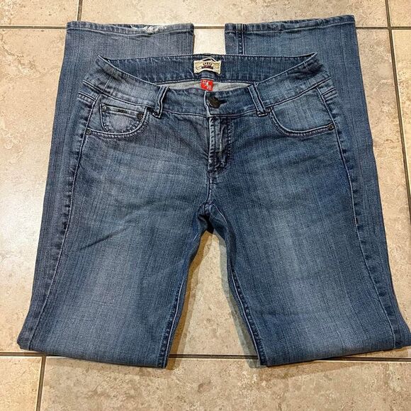 Freestyle‎ Revolution Women's Motley Blue Bootcut/Flare Jeans Size:11 - Picture 1 of 8